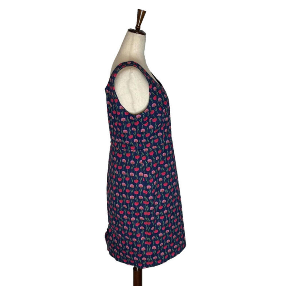 J Crew Floral Tailored Sleeveless Sheath Mini Dress Navy Pink Womens Size 10 NWT - Picture 6 of 9